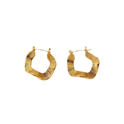 Textured Gold Hoops