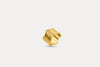 Gold sculpted wave ring, raised wavy bands centerpiece