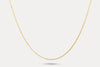 Gold thin chain necklace with small bead-like segments