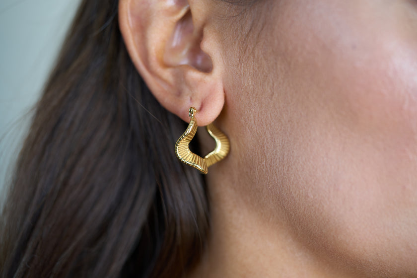 Textured Gold Hoops