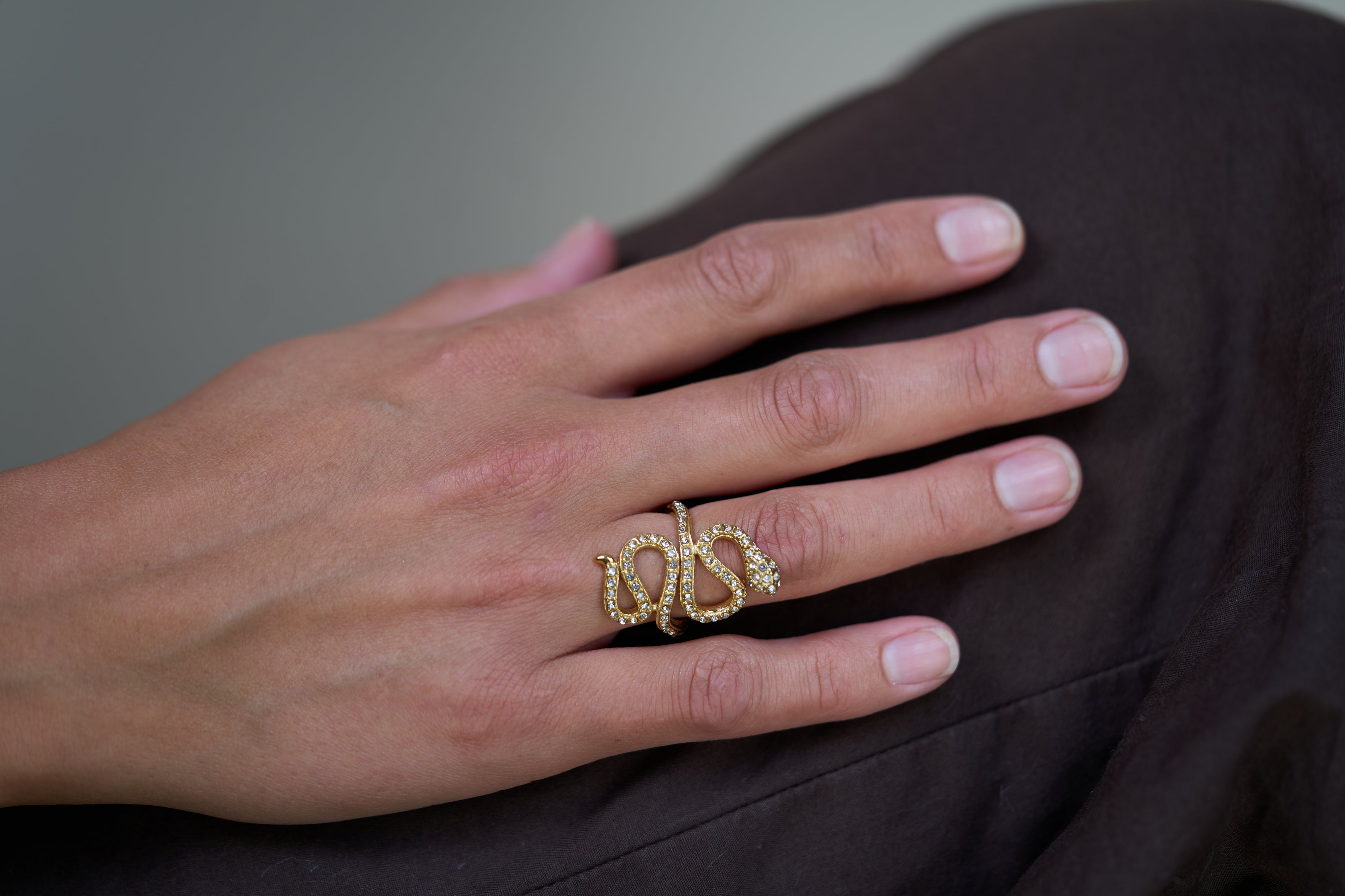 Serpent Pavé Ring