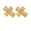 Textured Cross Earrings
