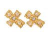 Textured Cross Earrings